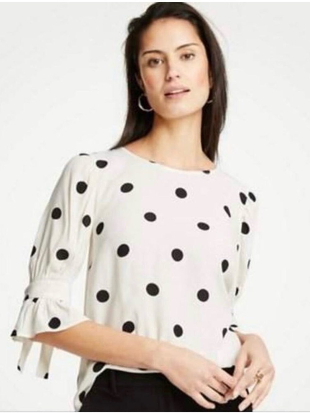 Ann Taylor Polka Dot Blouse - Size Small